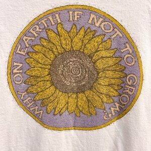 White “Why on Earth if not to grow?” tee